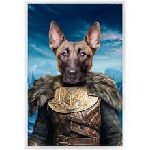 Load image into Gallery viewer, NIGHT'S BLOTCH 3 - Game of Thrones & House Of Dragons Inspired Custom Pet Portrait Framed Satin Paper Print