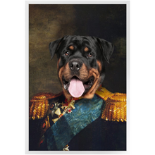 Load image into Gallery viewer, LORD E. LORDY - Renaissance Inspired Custom Pet Portrait Framed Satin Paper Print