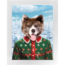 Load image into Gallery viewer, CHRISTMAS CRACKER 12 - Christmas Inspired Custom Pet Portrait Framed Satin Paper Print