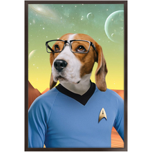Load image into Gallery viewer, Mister Spook - Star Trek Inspired Custom Pet Portrait Framed Satin Paper Print