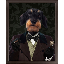 Load image into Gallery viewer, Polka Face - Art Deco Inspired Custom Pet Portrait Framed Satin Paper Print