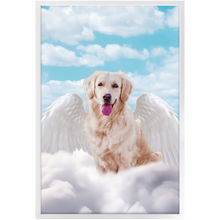 Load image into Gallery viewer, White Angel 2 - Heavenly Angels Inspired Custom Pet Portrait Framed Satin Paper Print