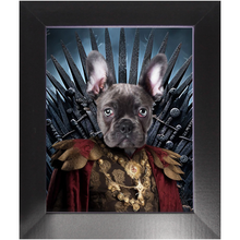 Load image into Gallery viewer, THE BONEROOM 3 - Game of Thrones & House Of Dragons Inspired Custom Pet Portrait Framed Satin Paper Print