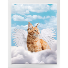 Load image into Gallery viewer, White Angel - Heavenly Angels Inspired Custom Pet Portrait Framed Satin Paper Print