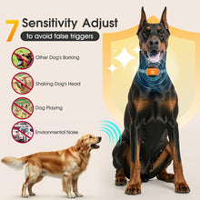 Load image into Gallery viewer, Dog Bark Collar for Large Medium Small Dogs, Effective No-Bark Collar, Smart Barking Collar, Rechargeable Bark Collar with 7-Level Sensitivity, 3 Beep & Vibration Modes, Waterproof, Orange