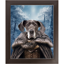 Load image into Gallery viewer, NIGHT'S BLOTCH 1 - Game of Thrones & House Of Dragons Inspired Custom Pet Portrait Framed Satin Paper Print