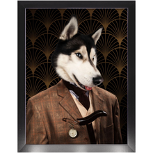 Load image into Gallery viewer, Dappers - Art Deco Inspired Custom Pet Portrait Framed Satin Paper Print