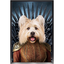 Load image into Gallery viewer, THE BONEROOM 5 - Game of Thrones & House Of Dragons Inspired Custom Pet Portrait Framed Satin Paper Print