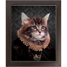 Load image into Gallery viewer, Black Radder - Renaissance Inspired Custom Pet Portrait Framed Satin Paper Print