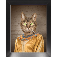 Load image into Gallery viewer, Cleopatme - Cleopatra of Egypt Inspired Custom Pet Portrait Framed Satin Paper Print