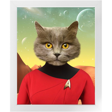 Load image into Gallery viewer, Oh Hooray - Star Trek Inspired Custom Pet Portrait Framed Satin Paper Print
