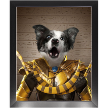 Load image into Gallery viewer, Tootencharmin - Pharaohs of Egypt Inspired Custom Pet Portrait Framed Satin Paper Print