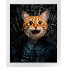 Load image into Gallery viewer, Winters Tail - Game of Thrones Inspired Custom Pet Portrait Framed Satin Paper Print