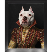 Load image into Gallery viewer, LADY IN RED - Renaissance Inspired Custom Pet Portrait Framed Satin Paper Print