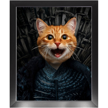 Load image into Gallery viewer, Winters Tail - Game of Thrones Inspired Custom Pet Portrait Framed Satin Paper Print