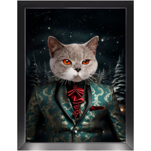 Load image into Gallery viewer, CHRISTMAS CRACKER 7 - Christmas Inspired Custom Pet Portrait Framed Satin Paper Print