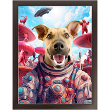 Load image into Gallery viewer, THE ROGAN JOSH EXPERIENCE - Dog In Space Suit Custom Pet Portrait Framed Satin Paper Print