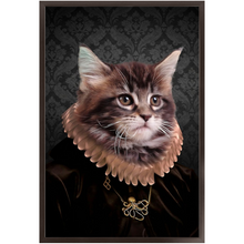 Load image into Gallery viewer, Black Radder - Renaissance Inspired Custom Pet Portrait Framed Satin Paper Print