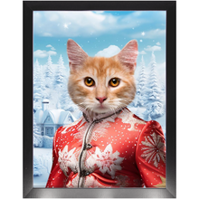Load image into Gallery viewer, CHRISTMAS CRACKER 9 - Christmas Inspired Custom Pet Portrait Framed Satin Paper Print