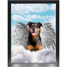 Load image into Gallery viewer, Silver Angel - Heavenly Angels Inspired Custom Pet Portrait Framed Satin Paper Print