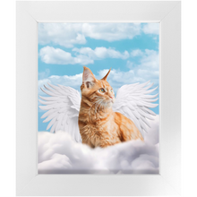 Load image into Gallery viewer, White Angel - Heavenly Angels Inspired Custom Pet Portrait Framed Satin Paper Print