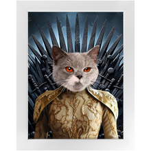 Load image into Gallery viewer, THE BONEROOM 7 - Game of Thrones & House Of Dragons Inspired Custom Pet Portrait Framed Satin Paper Print