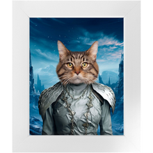 Load image into Gallery viewer, WHITE BALKER - Game of Thrones & House Of Dragons Inspired Custom Pet Portrait Framed Satin Paper Print