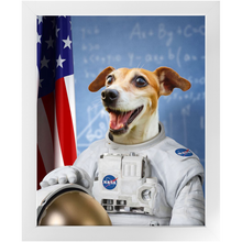 Load image into Gallery viewer, Astrofun - NASA Astronaut Inspired Custom Pet Portrait Framed Satin Paper Print