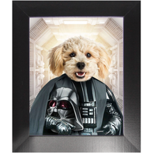 Load image into Gallery viewer, Bath Evader - Darth Vader & Star Wars Inspired Custom Pet Portrait Framed Satin Paper Print