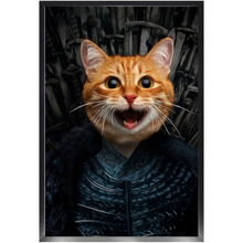 Load image into Gallery viewer, Winters Tail - Game of Thrones Inspired Custom Pet Portrait Framed Satin Paper Print