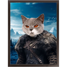 Load image into Gallery viewer, NIGHT'S BLOTCH 2 - Game of Thrones & House Of Dragons Inspired Custom Pet Portrait Framed Satin Paper Print