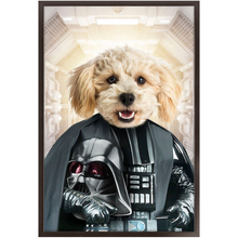 Load image into Gallery viewer, Bath Evader - Darth Vader & Star Wars Inspired Custom Pet Portrait Framed Satin Paper Print