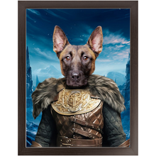 Load image into Gallery viewer, NIGHT'S BLOTCH 3 - Game of Thrones & House Of Dragons Inspired Custom Pet Portrait Framed Satin Paper Print