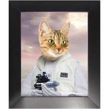 Load image into Gallery viewer, Princess Layabout - Princess Leia & Star Wars Inspired Custom Pet Portrait Framed Satin Paper Print