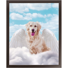 Load image into Gallery viewer, White Angel 2 - Heavenly Angels Inspired Custom Pet Portrait Framed Satin Paper Print