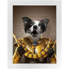 Load image into Gallery viewer, Tootencharmin - Pharaohs of Egypt Inspired Custom Pet Portrait Framed Satin Paper Print