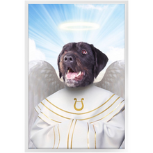 Load image into Gallery viewer, Harping On - Heavenly Angels Inspired Custom Pet Portrait Framed Satin Paper Print