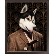 Load image into Gallery viewer, Dappers - Art Deco Inspired Custom Pet Portrait Framed Satin Paper Print