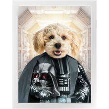 Load image into Gallery viewer, Bath Evader - Darth Vader & Star Wars Inspired Custom Pet Portrait Framed Satin Paper Print