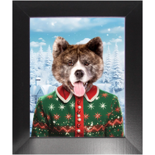 Load image into Gallery viewer, CHRISTMAS CRACKER 12 - Christmas Inspired Custom Pet Portrait Framed Satin Paper Print