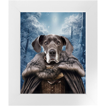 Load image into Gallery viewer, NIGHT'S BLOTCH 1 - Game of Thrones & House Of Dragons Inspired Custom Pet Portrait Framed Satin Paper Print