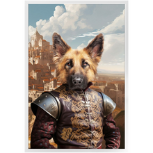 Load image into Gallery viewer, BESTEROS 2 - Game of Thrones & House Of Dragons Inspired Custom Pet Portrait Framed Satin Paper Print