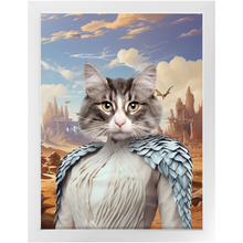 Load image into Gallery viewer, DESSERT CROSSING 2 - Game of Thrones & House Of Dragons Inspired Custom Pet Portrait Framed Satin Paper Print