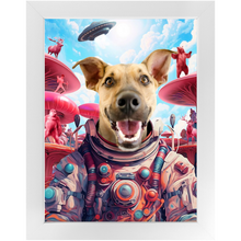 Load image into Gallery viewer, THE ROGAN JOSH EXPERIENCE - Dog In Space Suit Custom Pet Portrait Framed Satin Paper Print