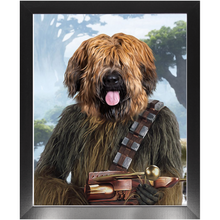 Load image into Gallery viewer, Woofie - Chewbacca & Star Wars Inspired Custom Pet Portrait Framed Satin Paper Print