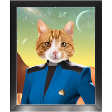 Load image into Gallery viewer, DOCTOR BONE CRUSHER - Star Trek Inspired Custom Pet Portrait Framed Satin Paper Print