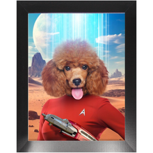 Load image into Gallery viewer, OH HOORAY - BEAMING DOWN - Star Trek Inspired Custom Pet Portrait Framed Satin Paper Print