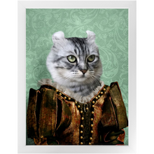 Load image into Gallery viewer, Dame Difudo - Royalty & Renaissance Inspired Custom Pet Portrait Framed Satin Paper Print