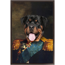 Load image into Gallery viewer, LORD E. LORDY - Renaissance Inspired Custom Pet Portrait Framed Satin Paper Print