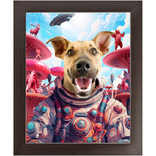 Load image into Gallery viewer, THE ROGAN JOSH EXPERIENCE - Dog In Space Suit Custom Pet Portrait Framed Satin Paper Print